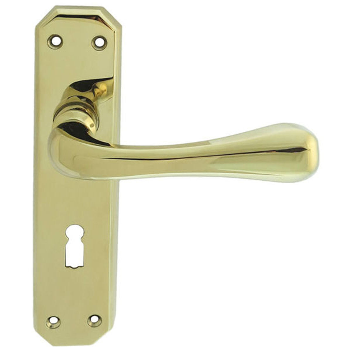 EDEN LEVER HANDLE LOCK 180x40 PVD DL410PVD by CARLISLE BRASS