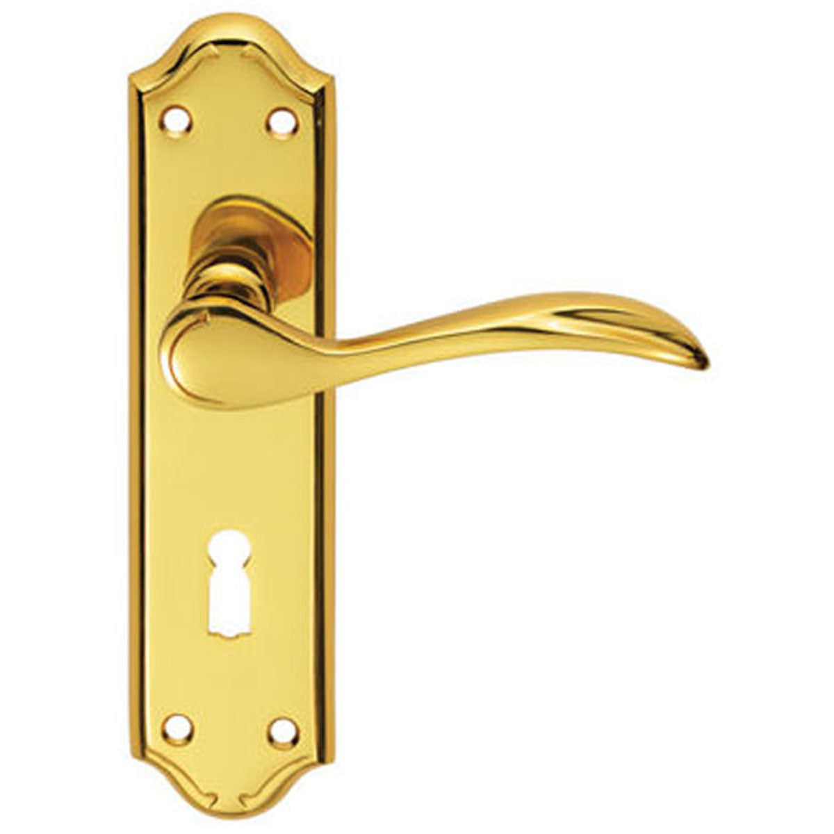 MADRID LEVER HANDLE LOCK 180x45 PBR DL190 by CARLISLE BRASS