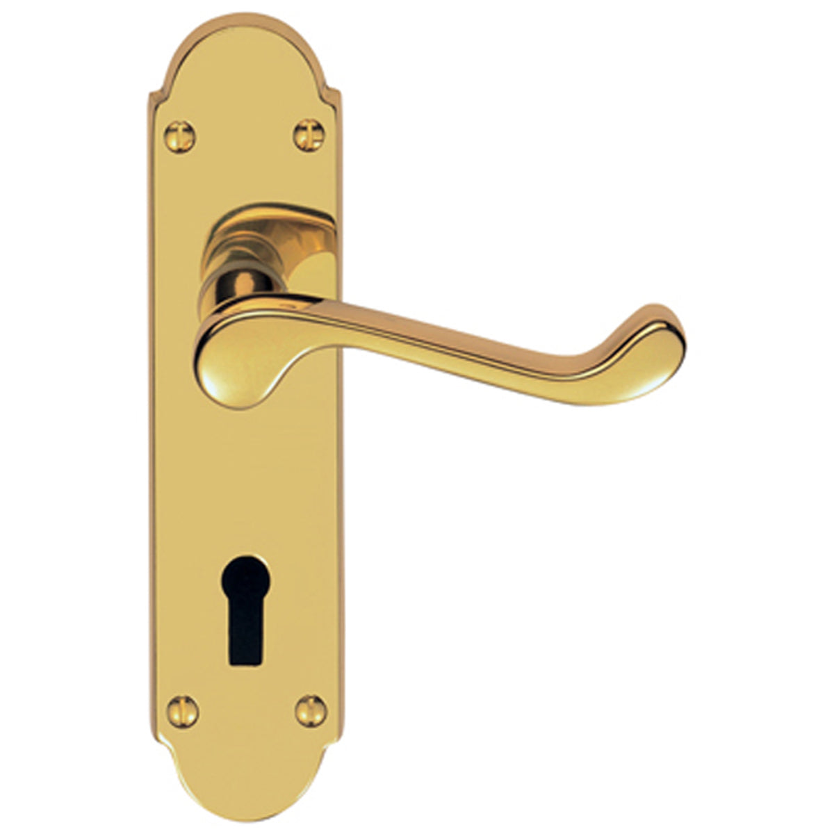 OAKLEY LEVER HANDLE LOCK 170x42 PBR DL168 by CARLISLE BRASS