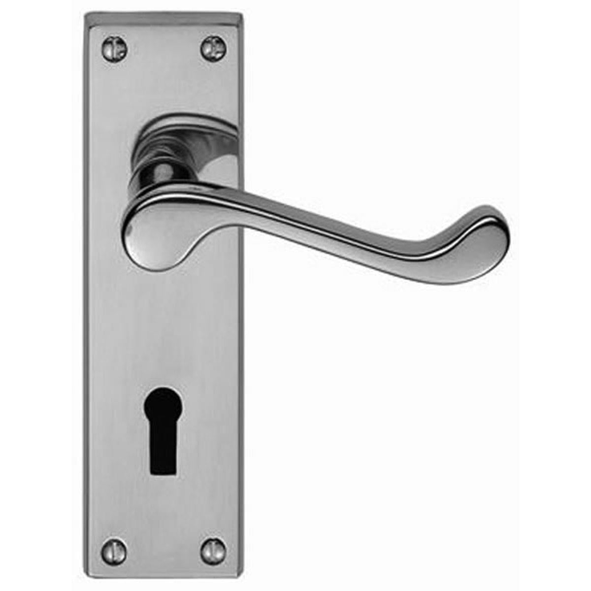 SCROLL LEVER HANDLE LOCK 150x42 PCP DL54CP by CARLISLE BRASS