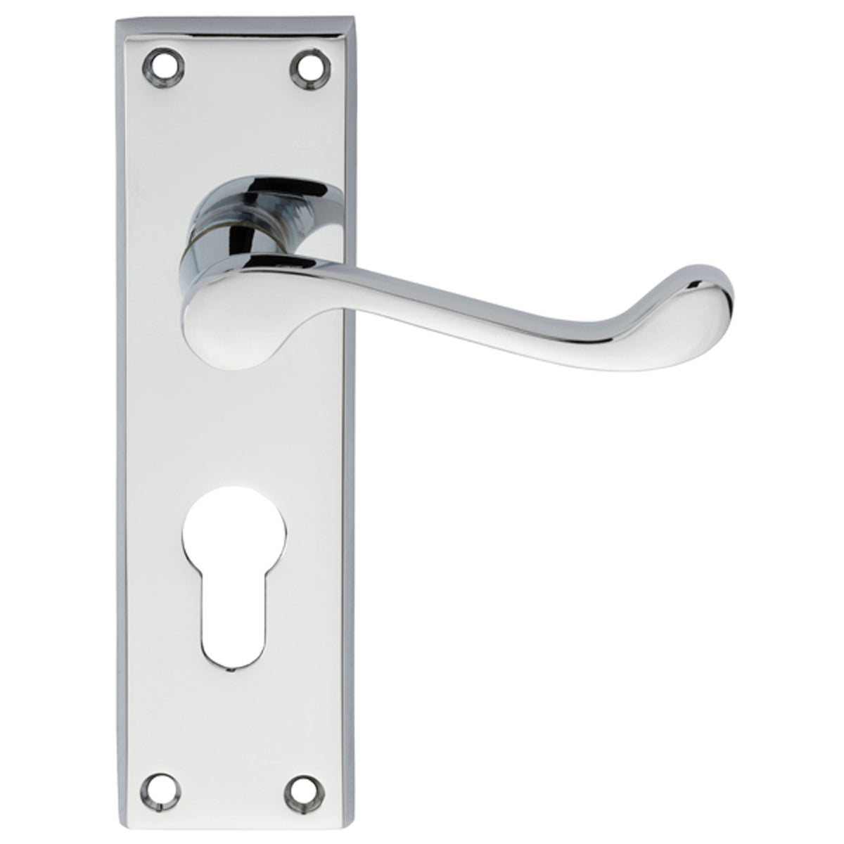 SCROLL LEVER HANDLE EURO47.5 150x42 PCP DL54YCP by CARLISLE BRASS