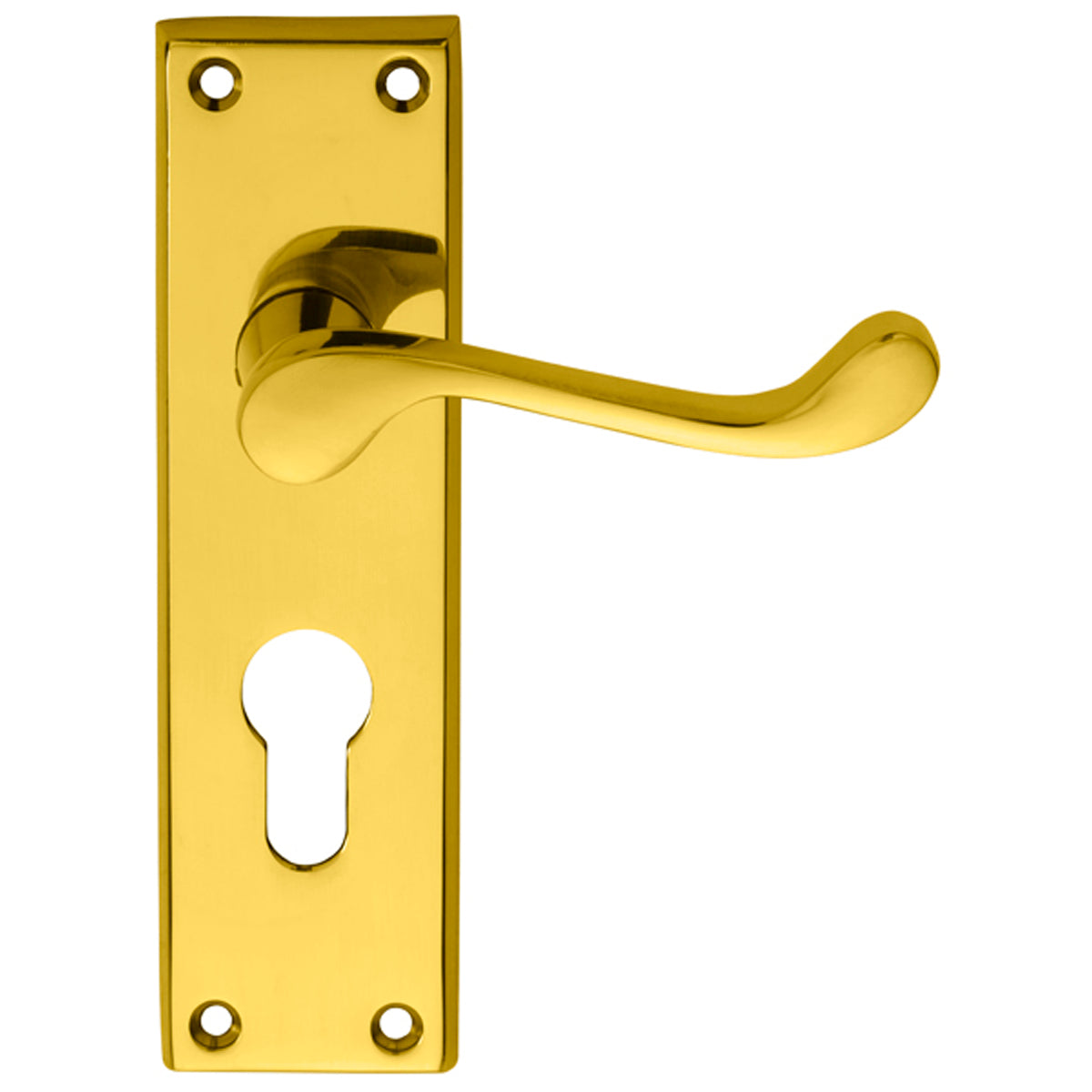 SCROLL LEVER HANDLE EURO47.5 150x42 PBR DL54Y by CARLISLE BRASS