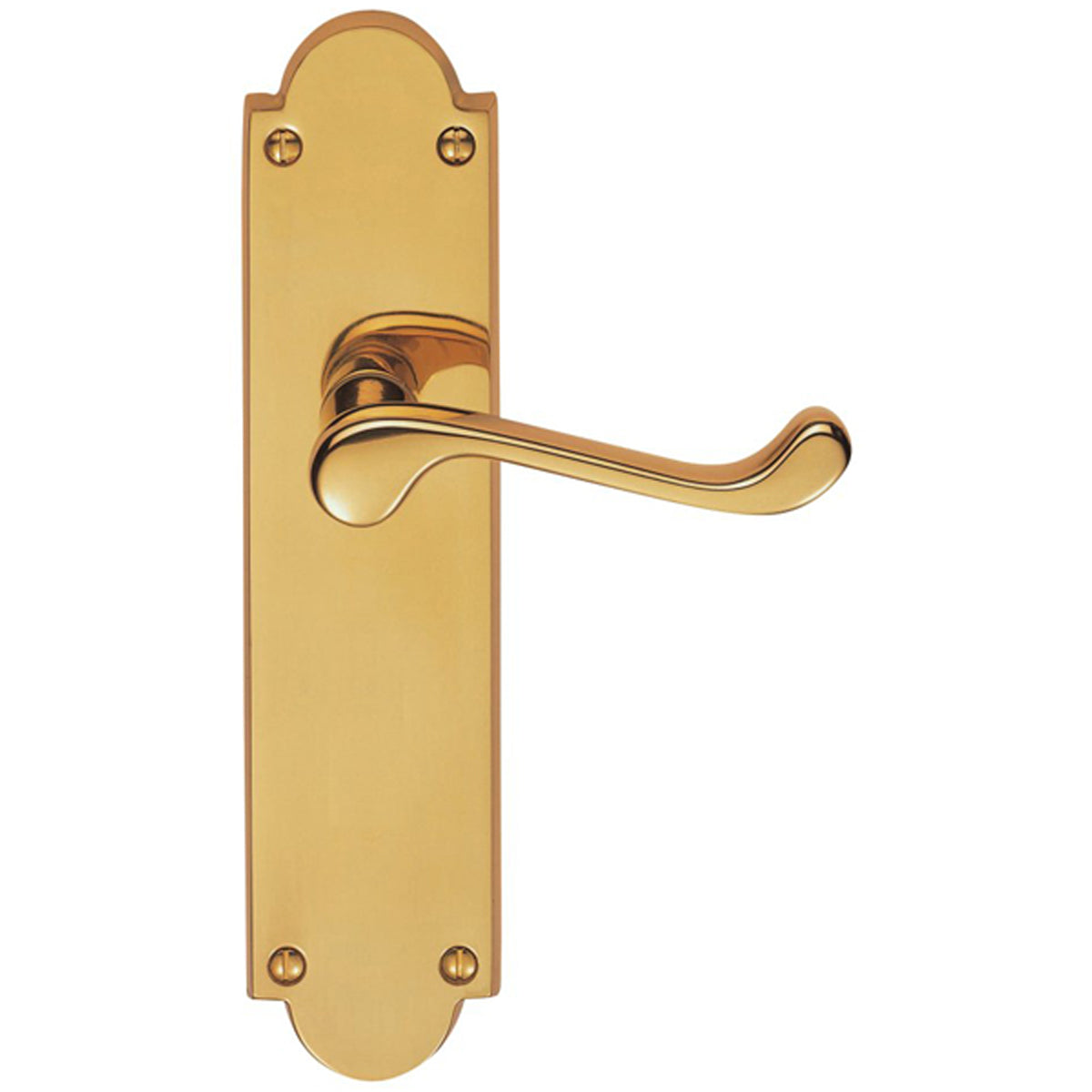 VICTORIAN SCROLL LEVER HANDLE LATCH 205x49 PBR M67 by CARLISLE BRASS