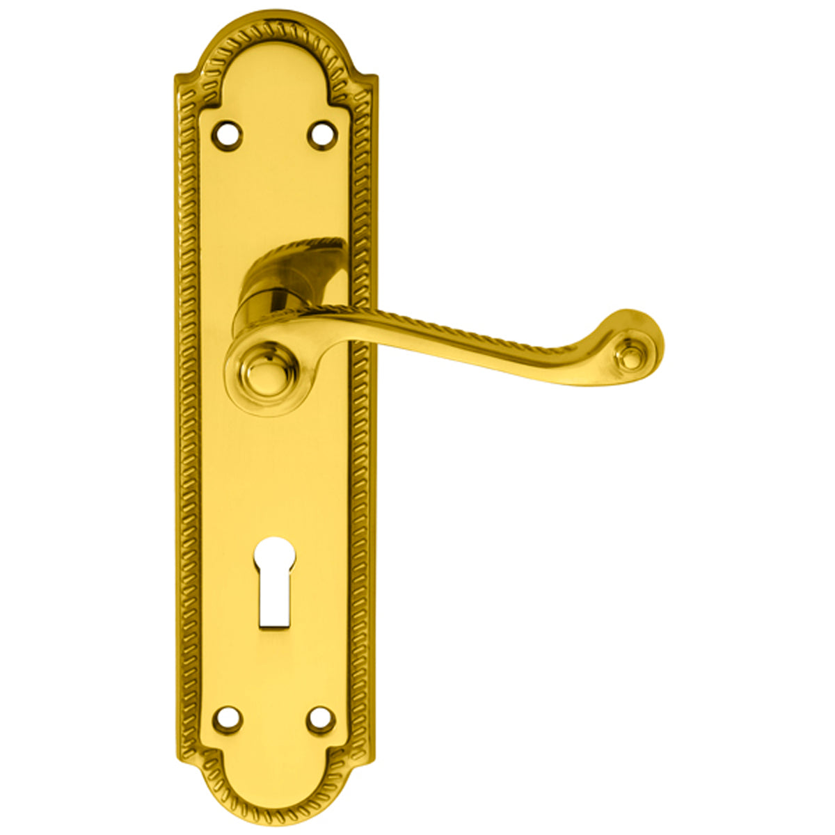GEORGIAN LEVER HANDLE LOCK 205x49 PBR FG27 by CARLISLE BRASS