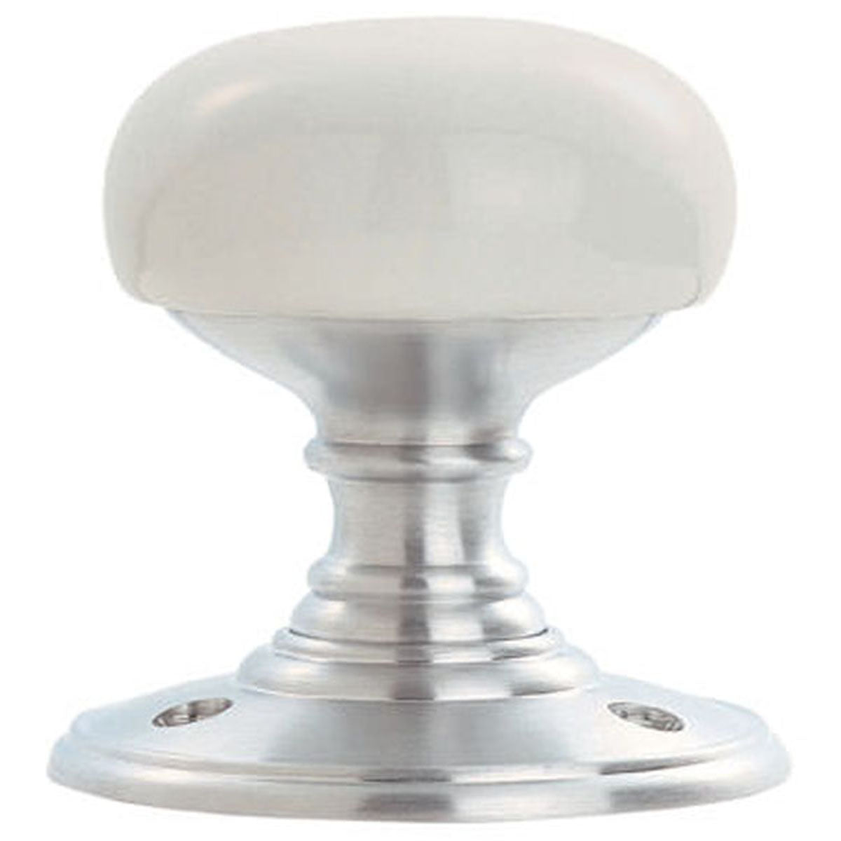 DEL MORTICE KNOB PORC D70 WHI/SCP DK34PWSC by CARLISLE BRASS