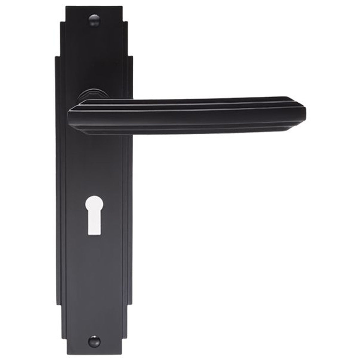 ART LEVER HANDLE+BPL LOCK 132 MBK ADR011MB by CARLISLE BRASS