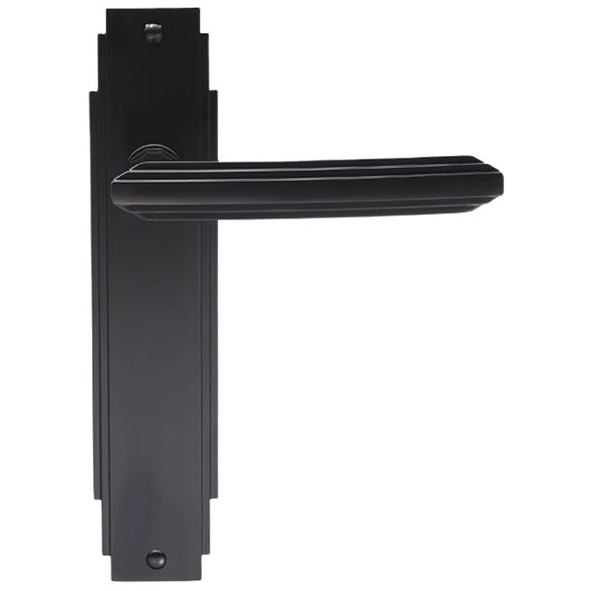 ART LEVER HANDLE+BPL LATCH 132 MBK ADR012MB by CARLISLE BRASS
