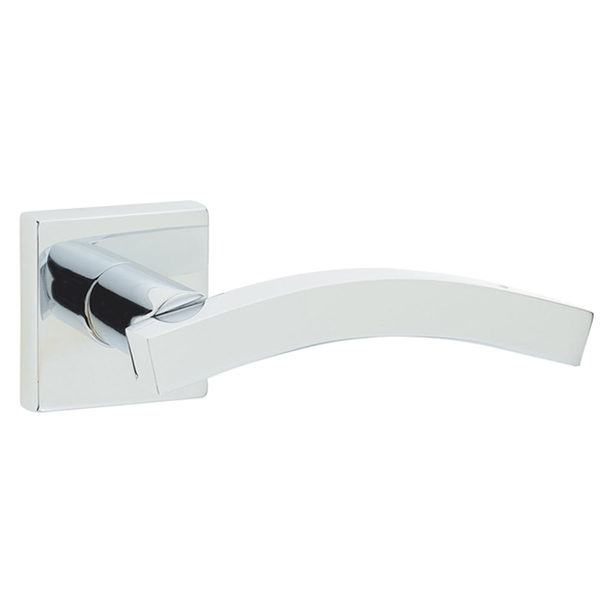 KUBUS CURVED LEVER HANDLE+ROSE 50x120x65 PCP JV4002PC