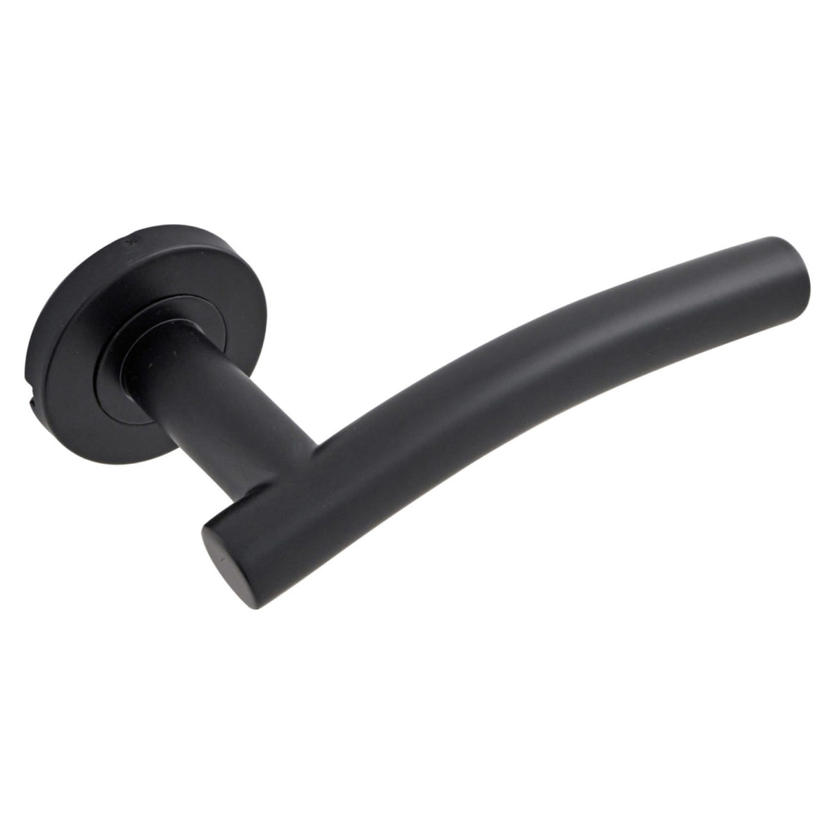 ECLIPSE ARCHED LEVER HANDLE+ROSE D52x140x58 BLK – DHF634D