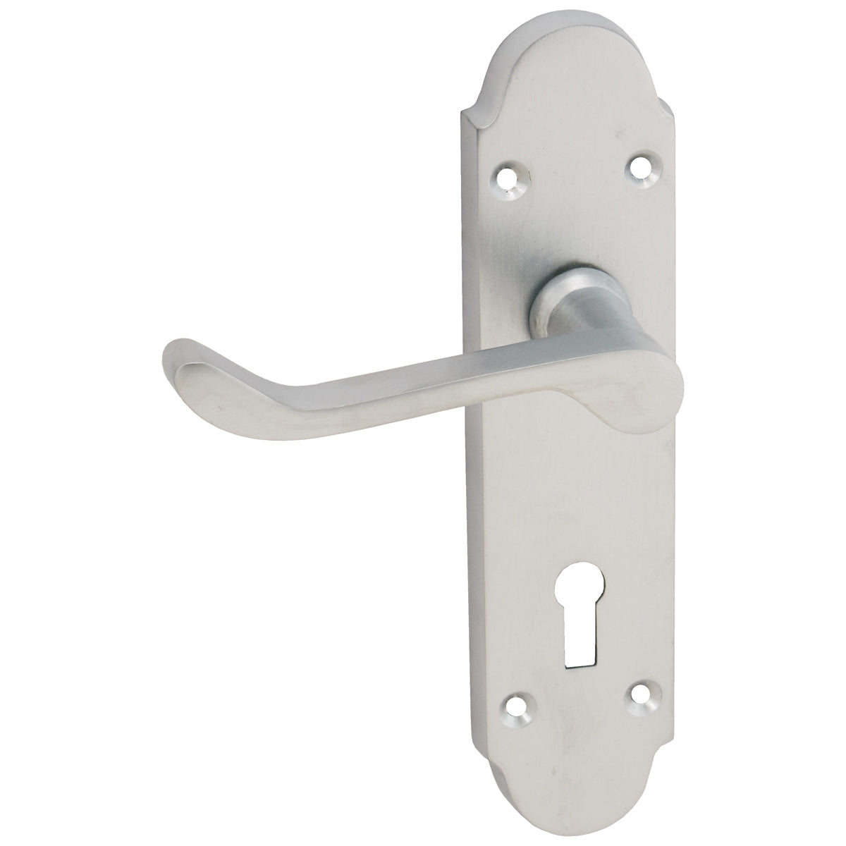ECLIPSE CHROMAXE LEVER HANDLE+BACKPLATE 170x42 LOCK SCP by FRISCO UK SALES LTD