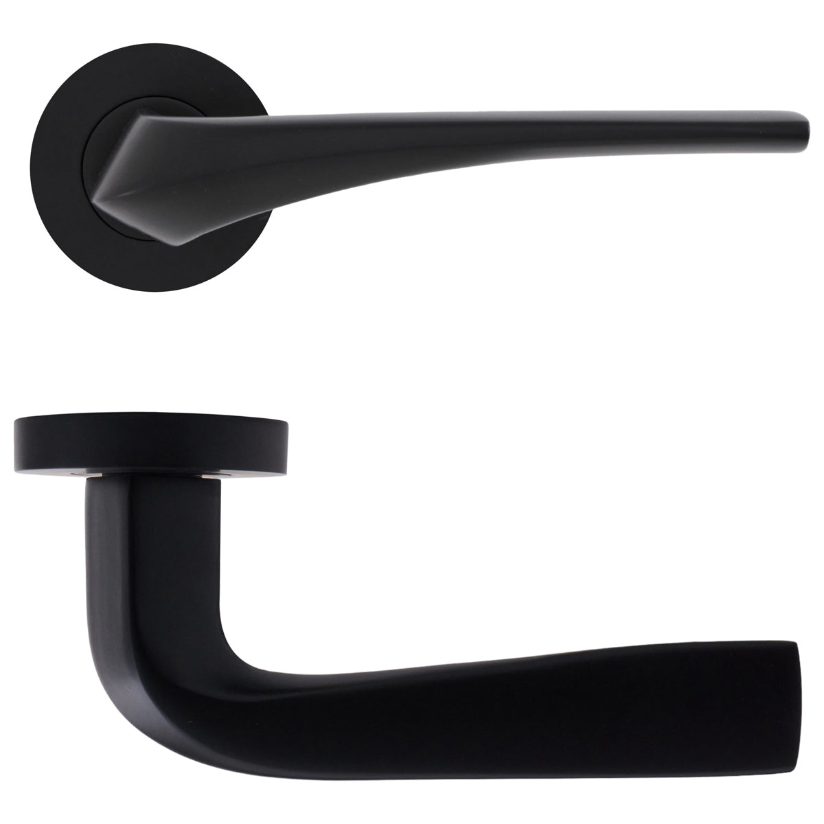 ECLIPSE LANZA LEVER HANDLE+ROSE D52x135 MBK by FRISCO UK SALES LTD