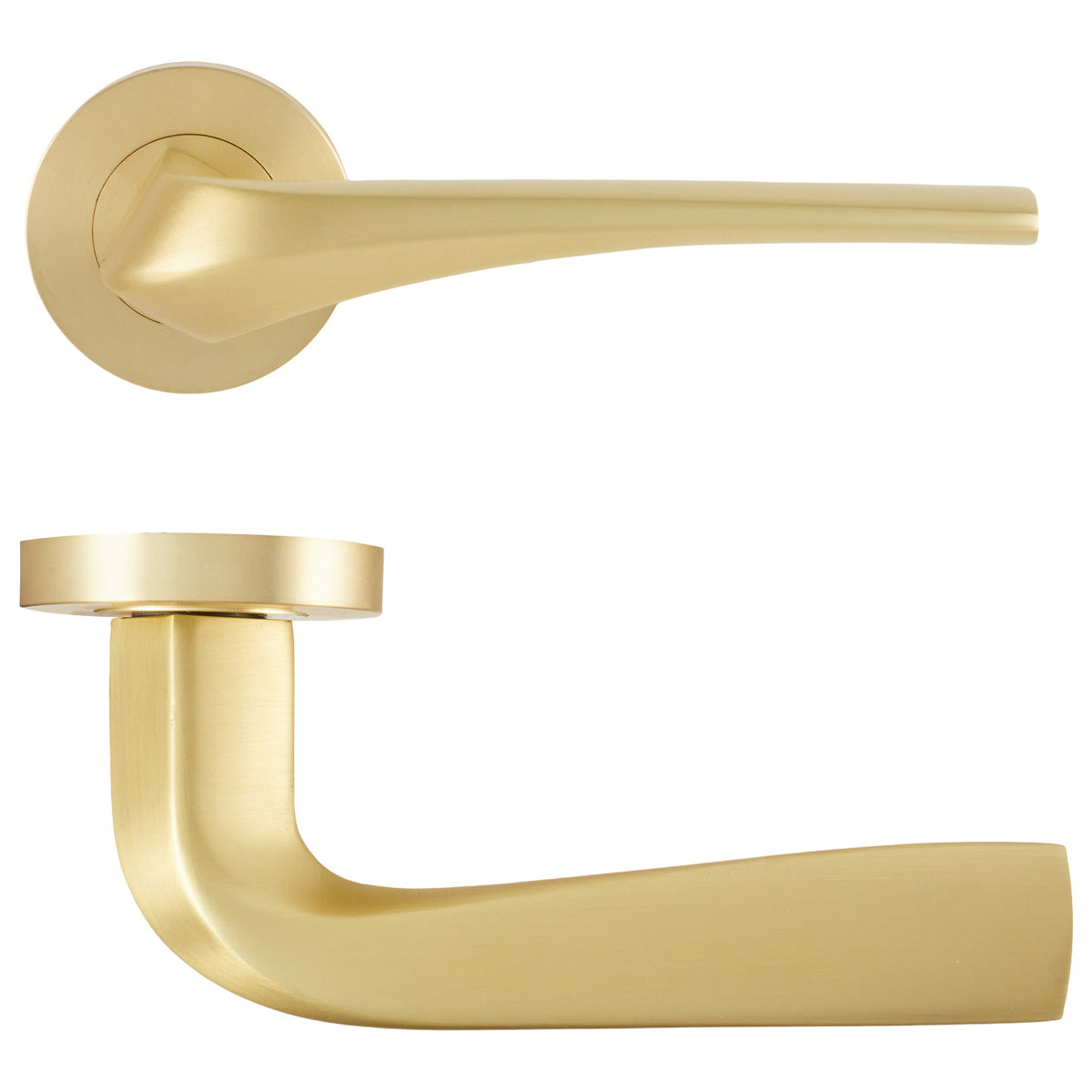 ECLIPSE LANZA LEVER HANDLE+ROSE D52x135 SBR by FRISCO UK SALES LTD