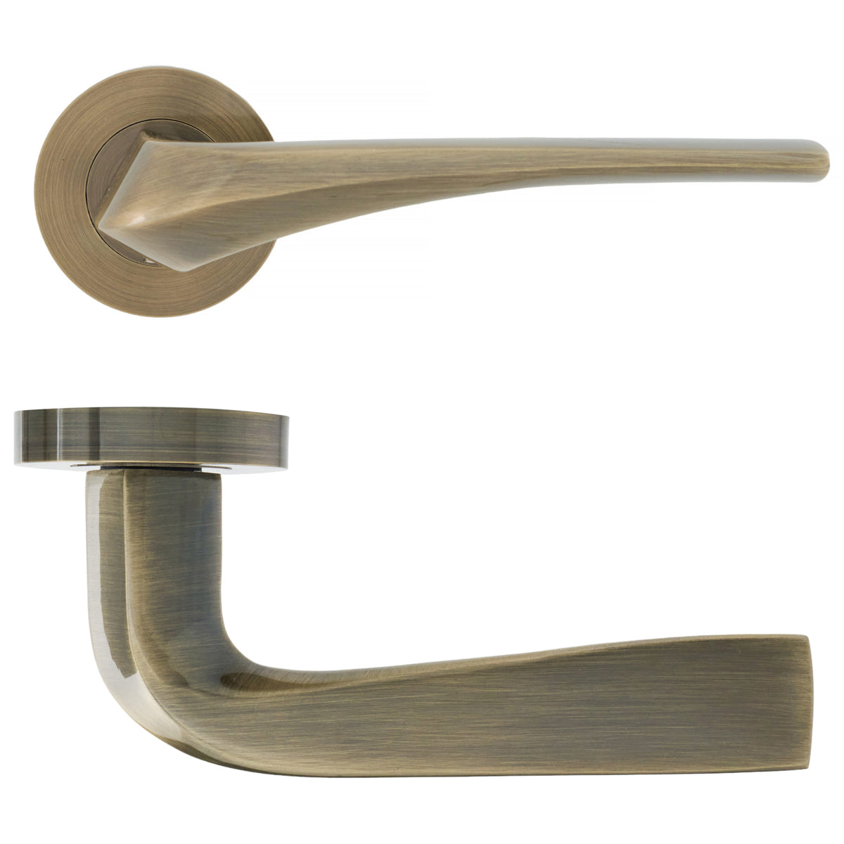 ECLIPSE LANZA LEVER HANDLE+ROSE D52x135 ABZ by FRISCO UK SALES LTD