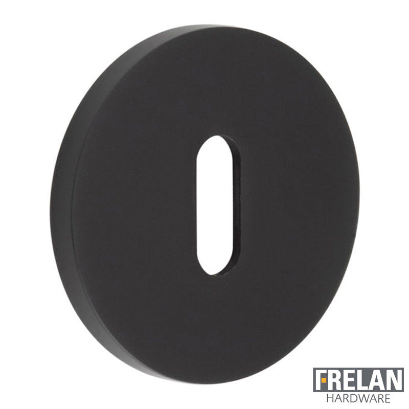 ESCUTCHEON COVER ROUND ROSE KEYWAY 54x6 BLK