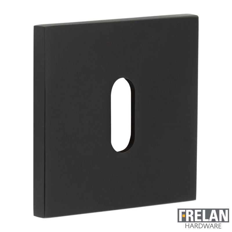 ESCUTCHEON COVER SQUARE ROSE STANDARD KEYWAY 54x54x6 BLK