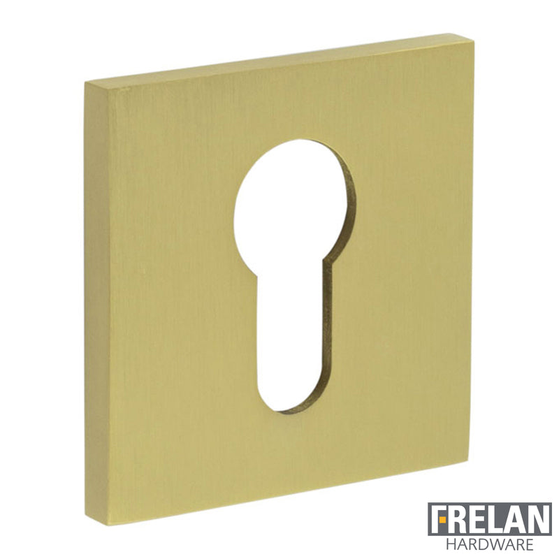 ESCUTCHEON COVER SQUARE ROSE EURO KEYWAY 54x54x6 SBR