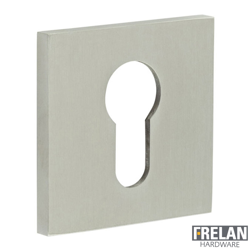 ESCUTCHEON COVER SQUARE ROSE EURO KEYWAY 54x54x6 SSS