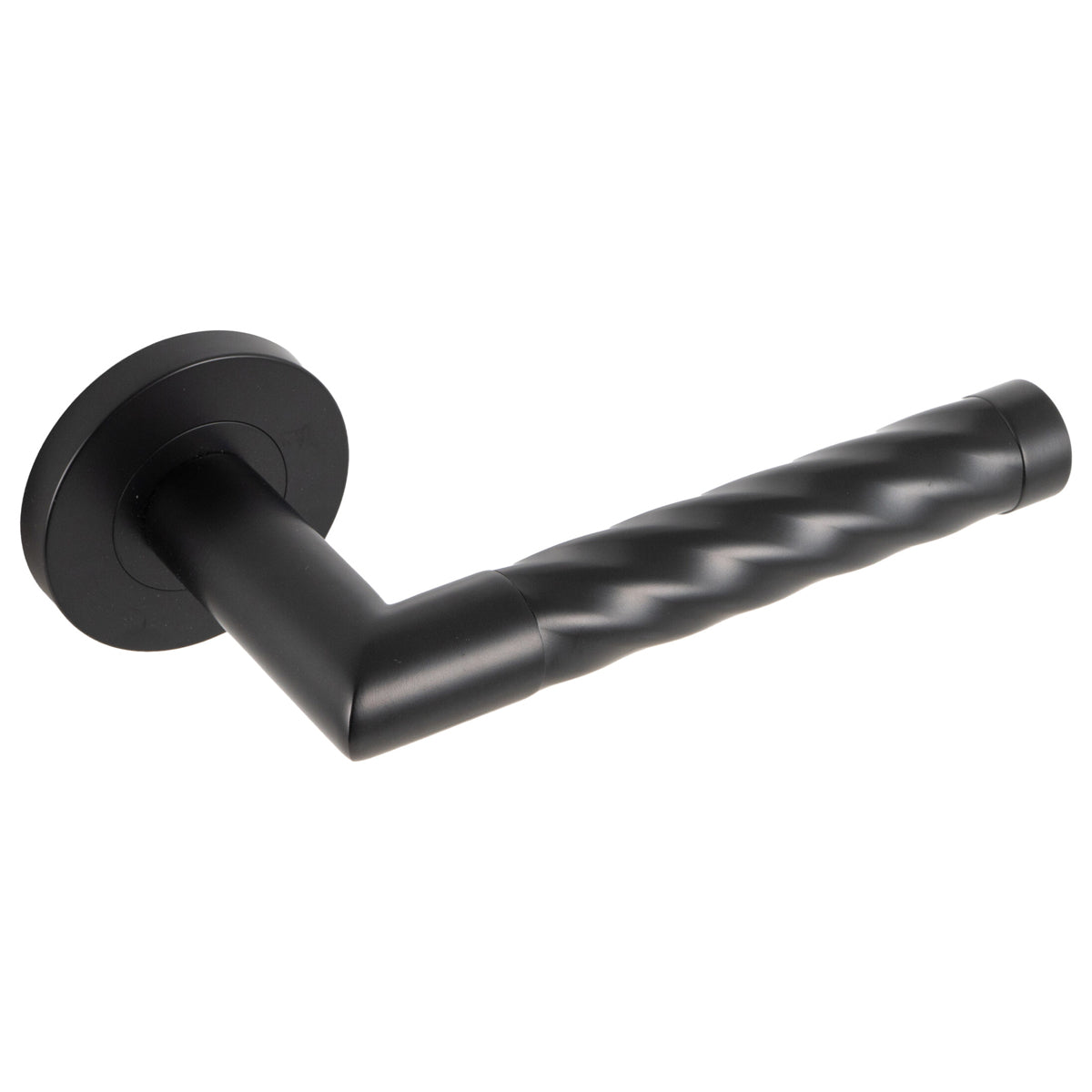 ECLIPSE HELIX LEVER HANDLE+ROSE D52 SS304 MBK by FRISCO UK SALES LTD