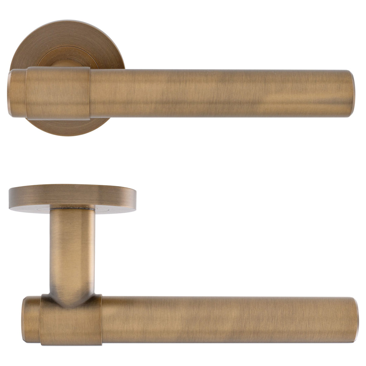 ECLIPSE COLLARED LEVER HANDLE+ROSE D52x139 SS304 MAB by FRISCO UK SALES LTD