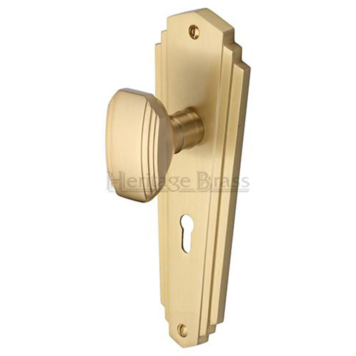 CHARLSTON KNOB+PL 203x65 LOCK SBR