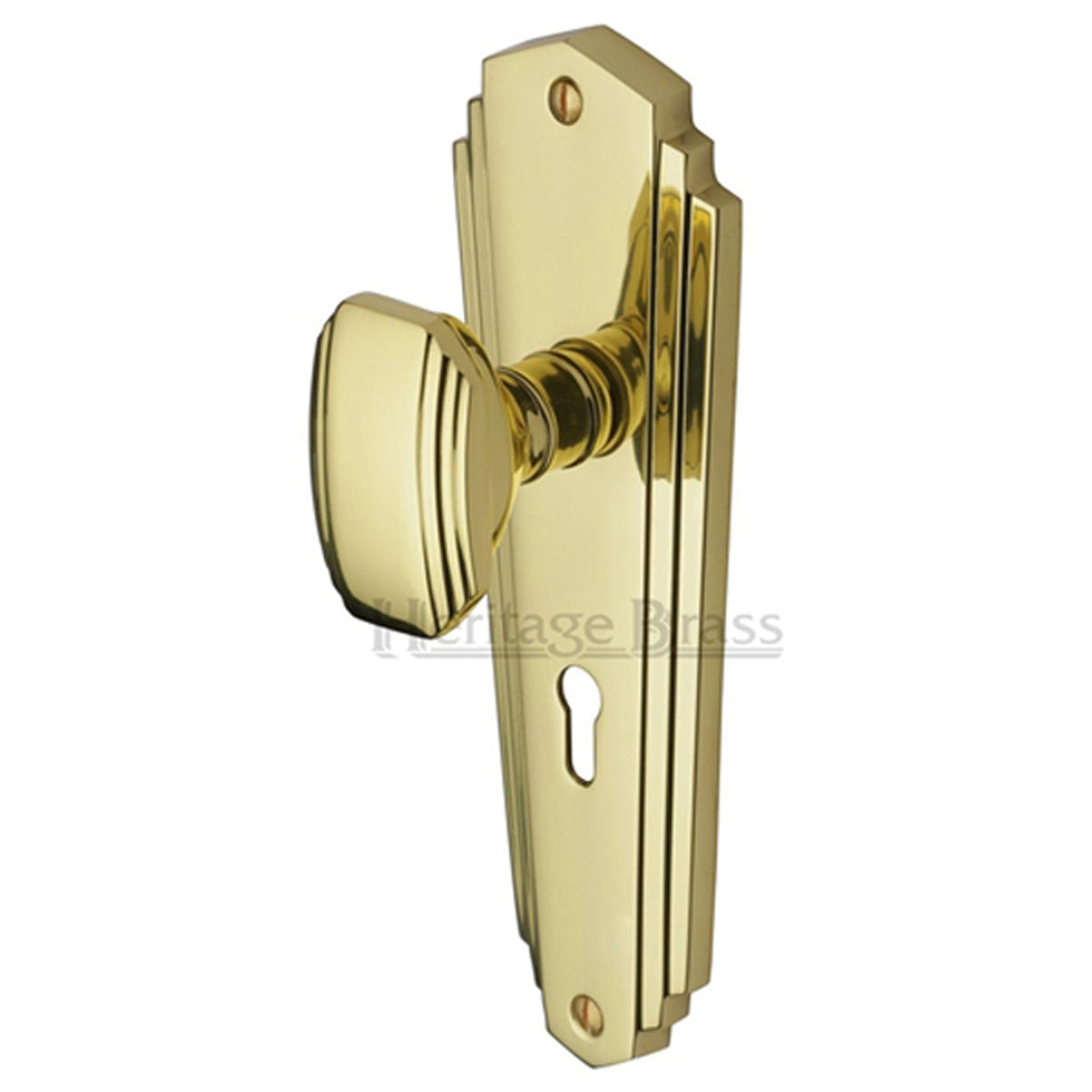 CHARLSTON KNOB+PL 203x65 LOCK PBR