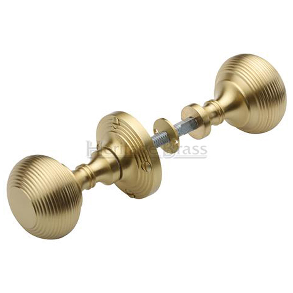 REEDED MORTICE RIM KNOB D60x89 SBR