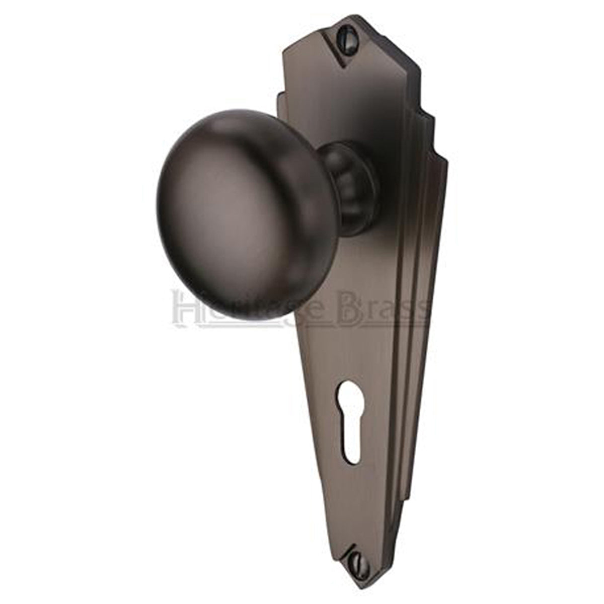 BROADWAY KNOB+PL 156x62 LOCK MBZ