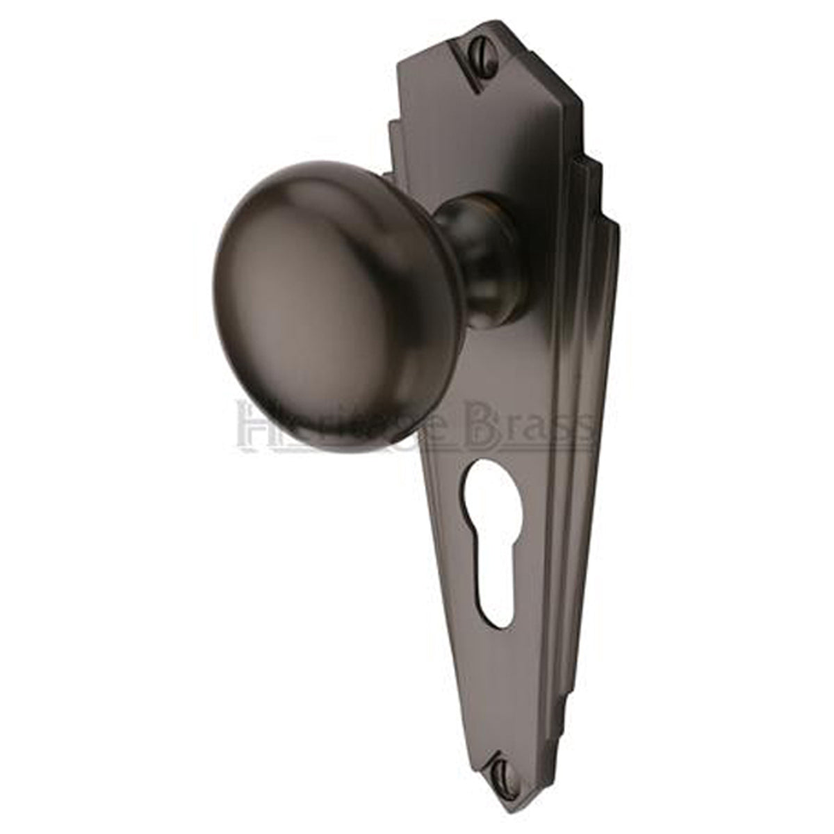 Broadway Mortice Knob on Plate – Euro Profile Matt Bronze (DHM418A)