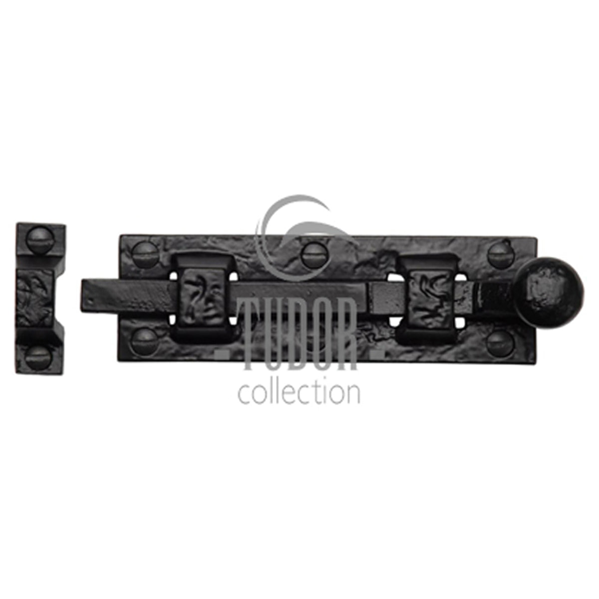 BLACK DOOR BOLT STRAIGHT BALL 76