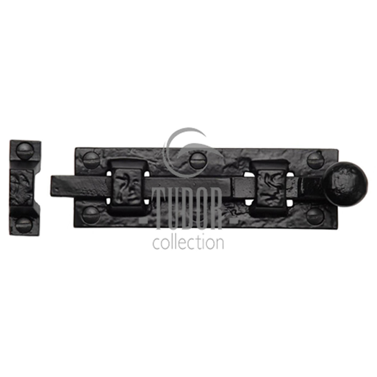 BLACK DOOR BOLT STRAIGHT BALL 102