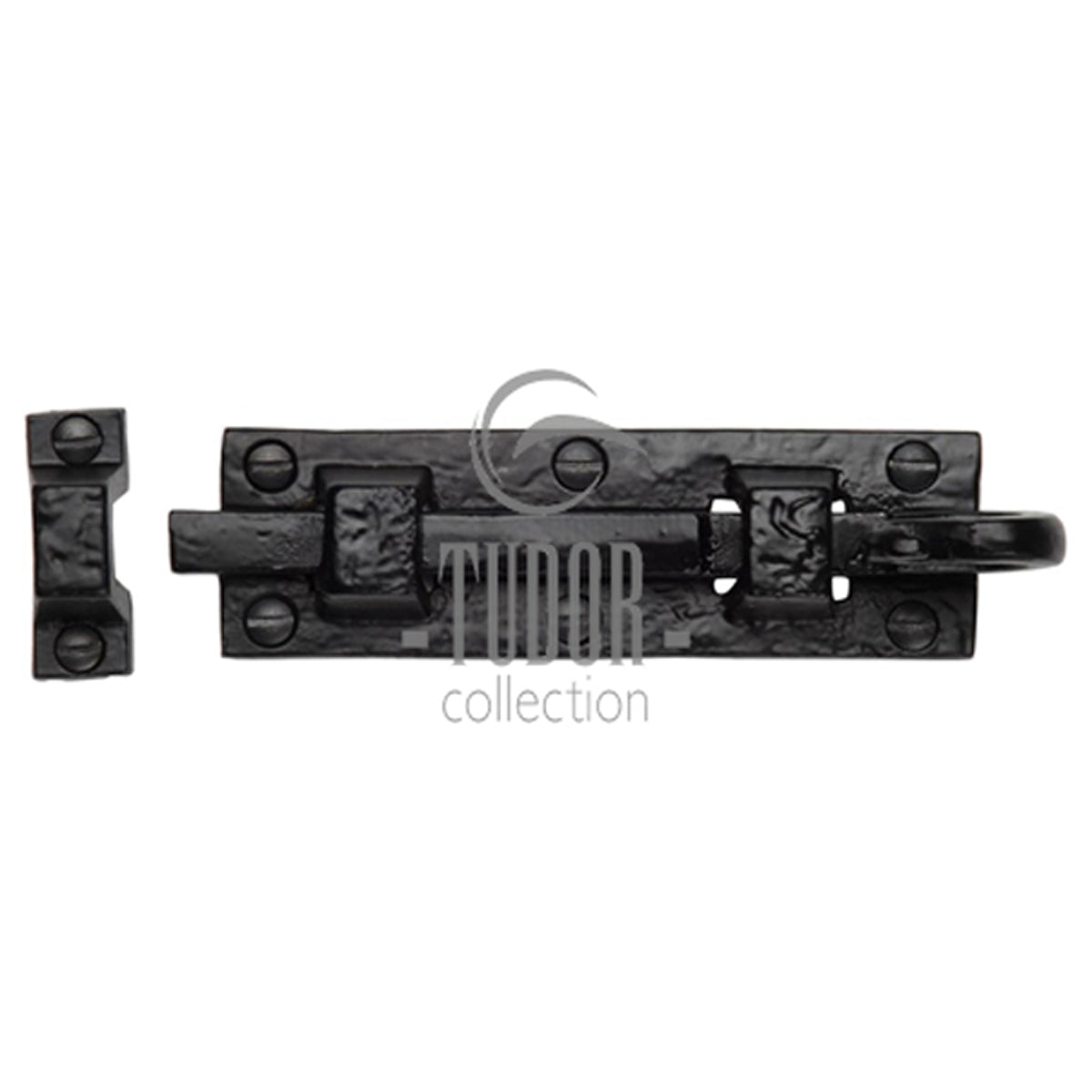 BLACK DOOR BOLT STRAIGHT COIN 102