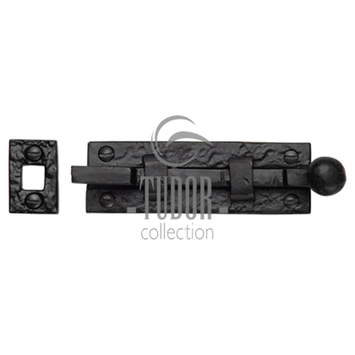 BLACK DOOR BOLT NECKED BALL 76