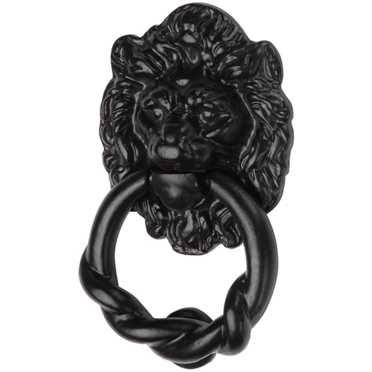 BLACK DOOR KNOCKER LION 155 IR/BLK
