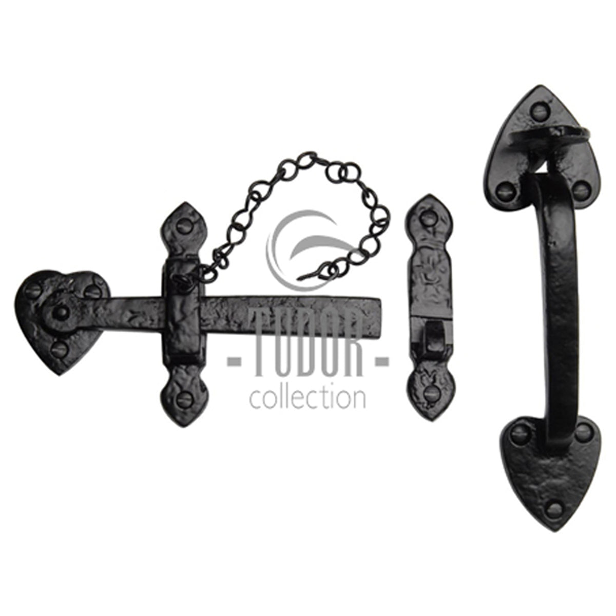 BLACK SUFFOLK LATCH+HANDLE 150x200