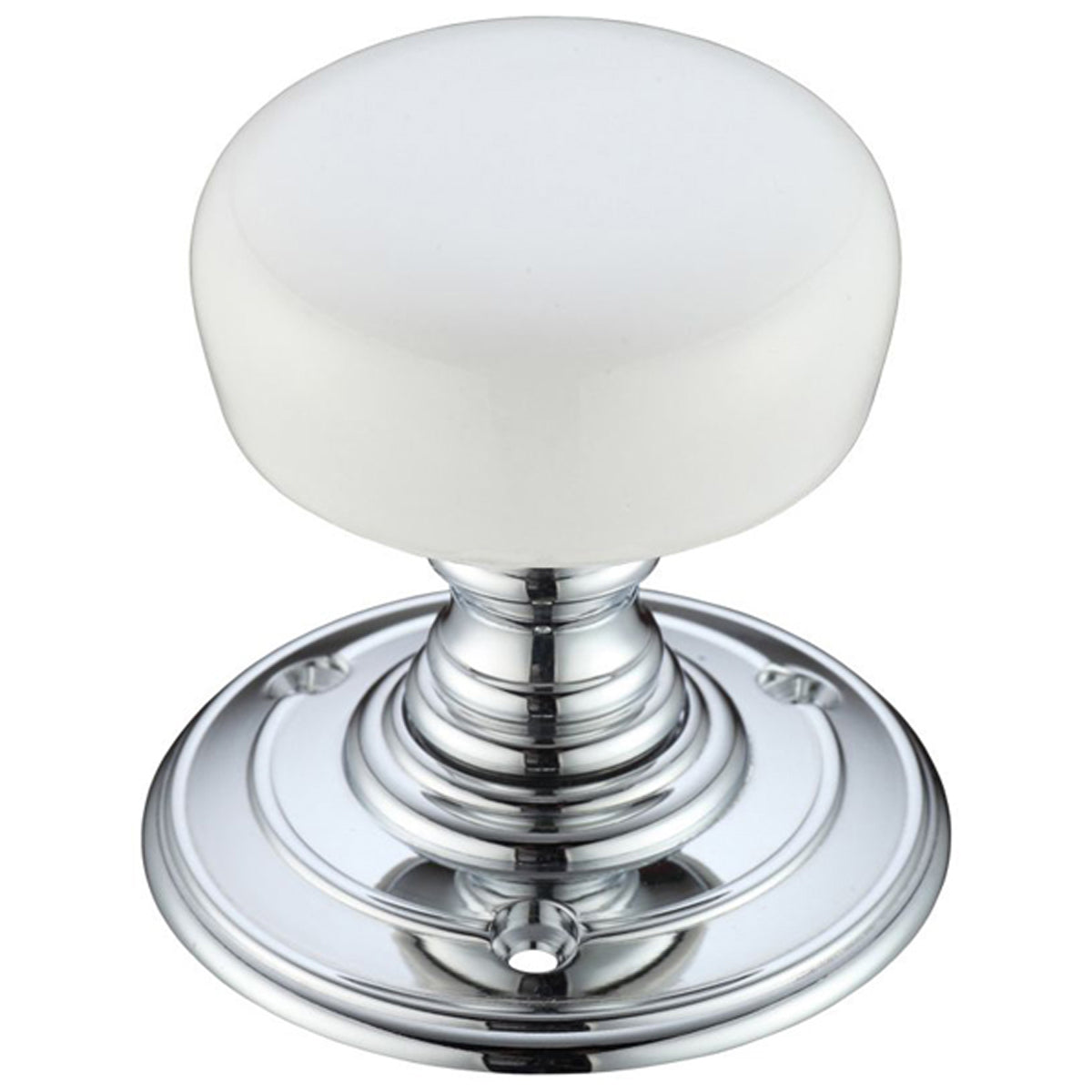 F&B MORTICE KNOB PRC D62.0 WHI/CP