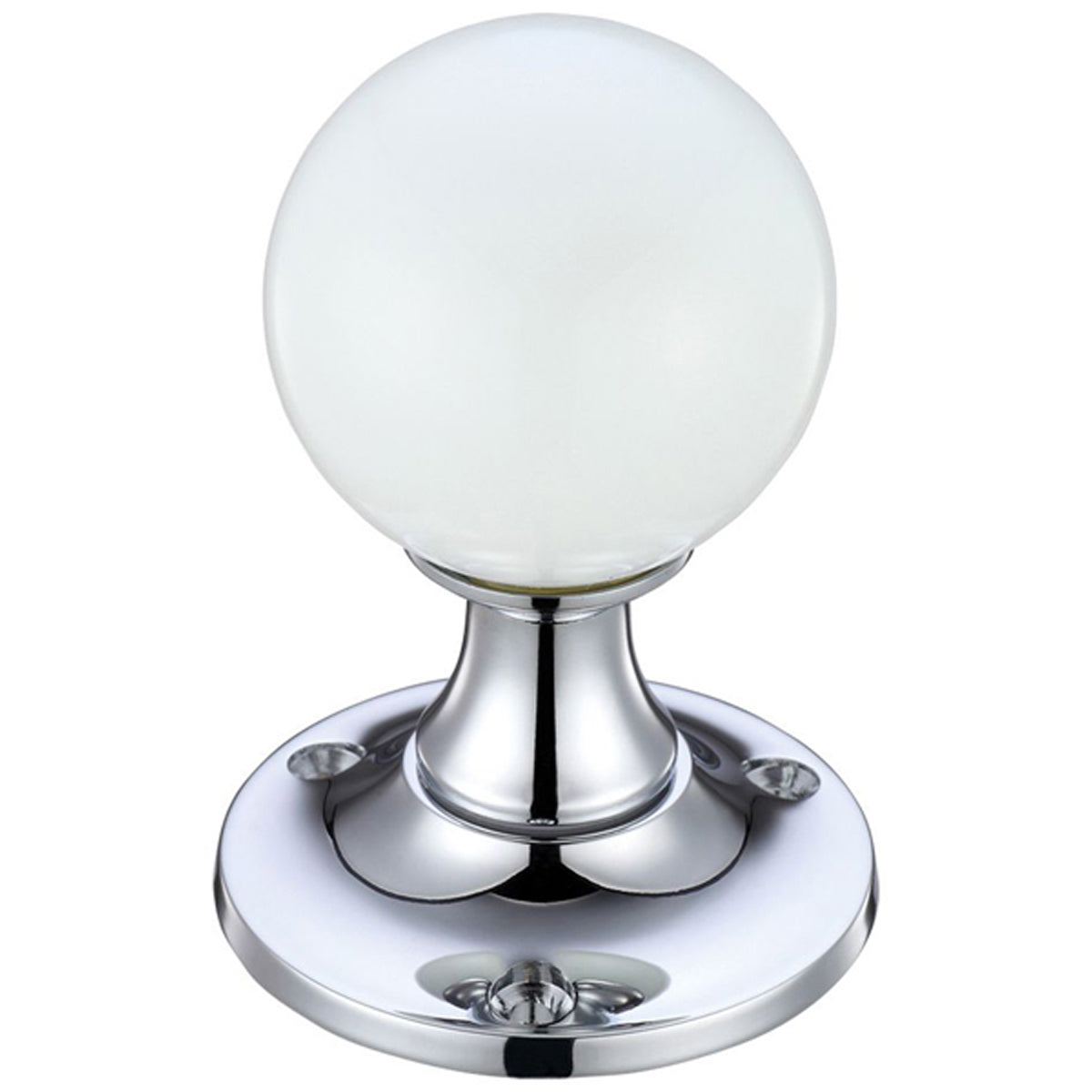 F&B GLASS MRT KNOB BALL D50 PCP/WHI