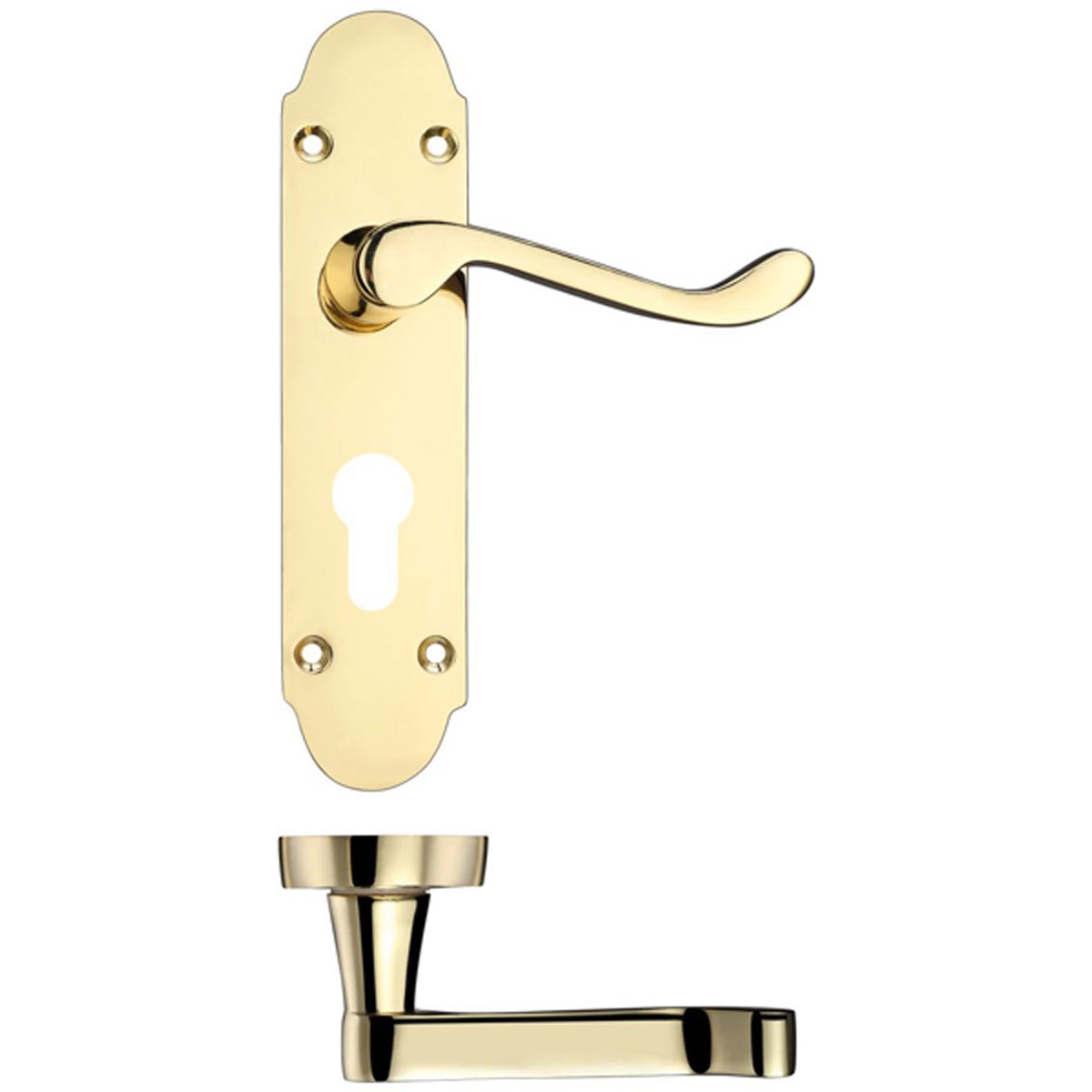 PRO VICTORIAN SCROLL LEVER SHAPED EURO 168x42x85 EBR