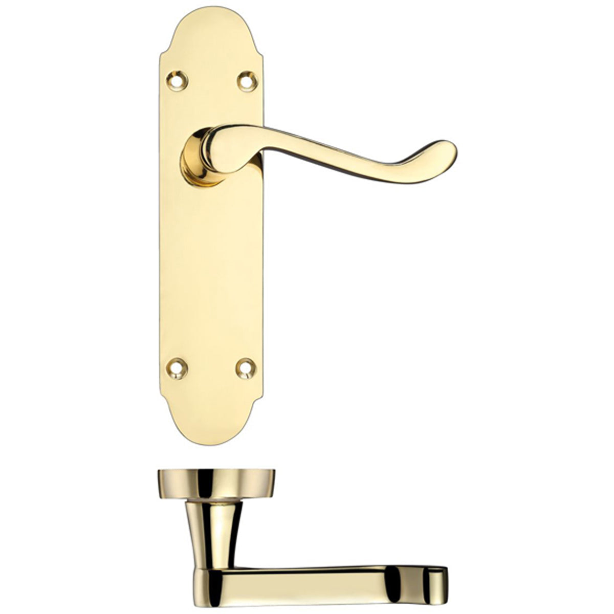 PRO VICTORIAN SCROLL LEVER SHAPED LATCH 168x42x85 EBR