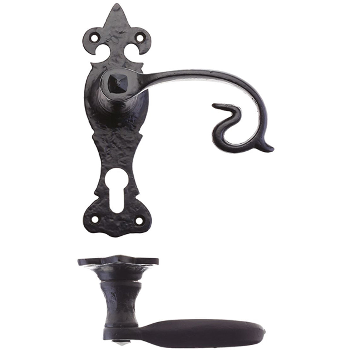 FOX SCROLL HANDLE FDL EURO 168 BLK