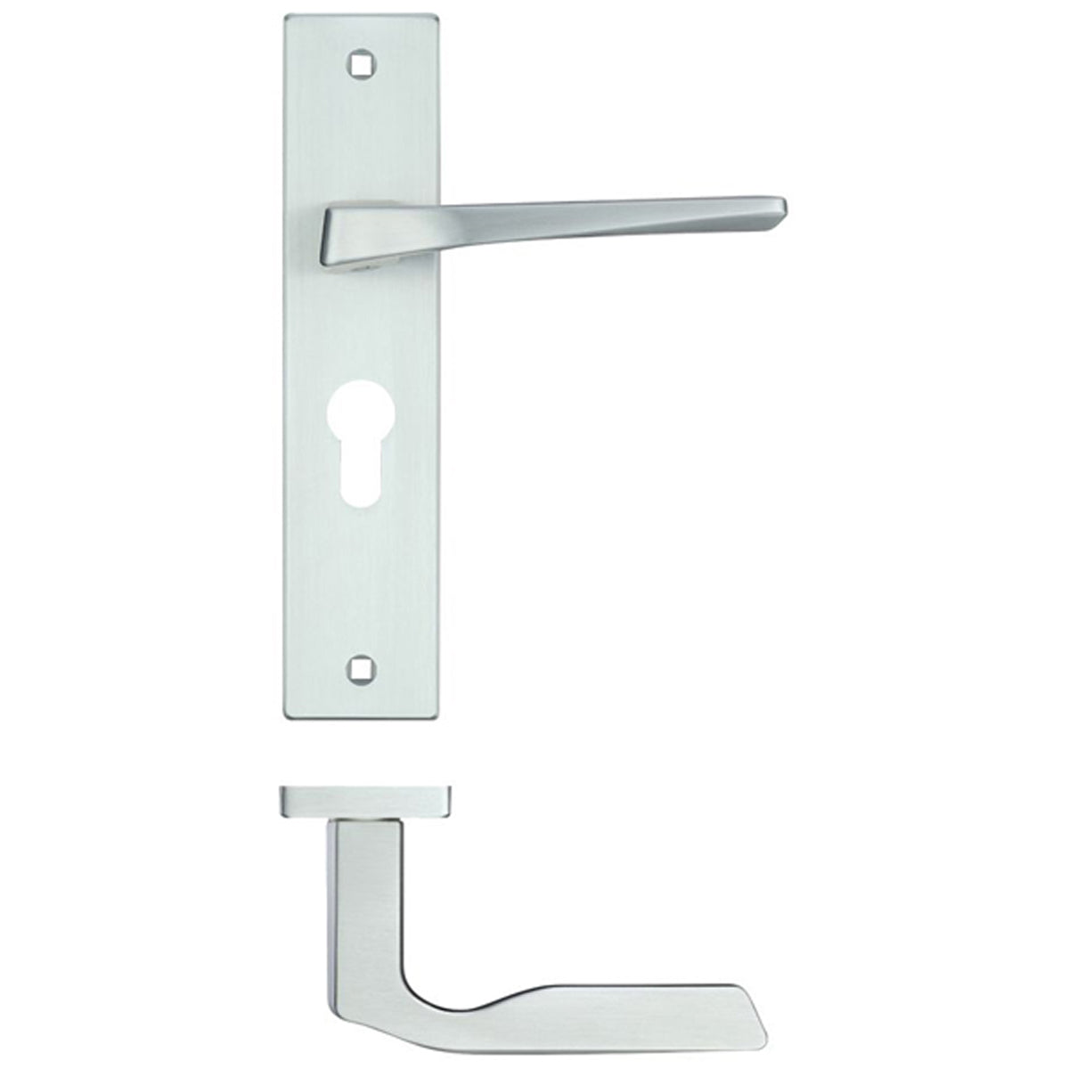 RM LYRA LEVER HANDLE+BP EURO48 SCP