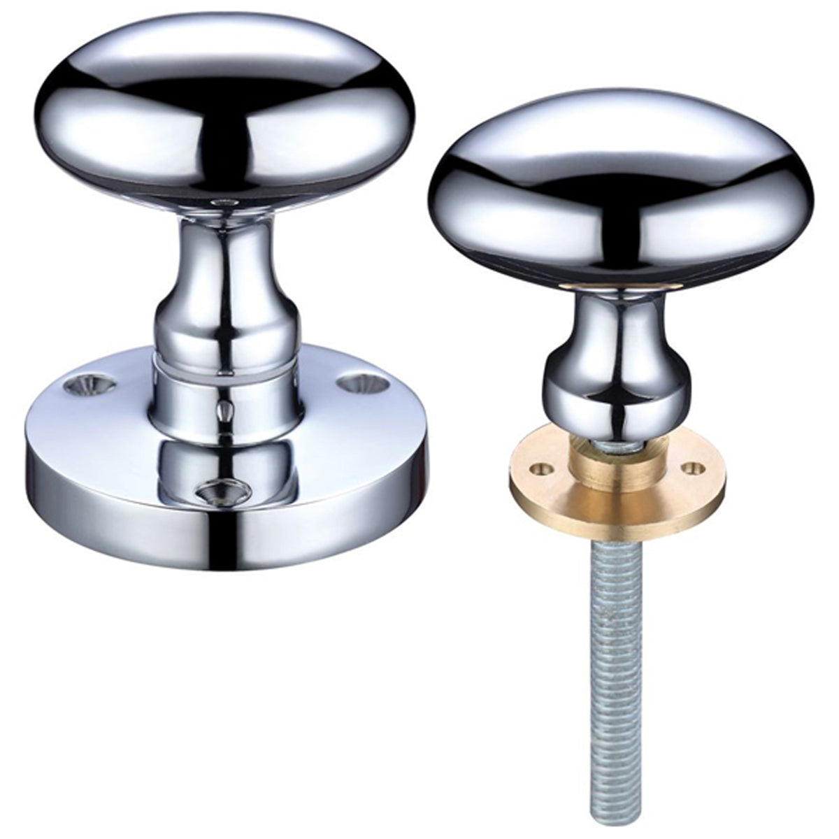 ZCB OVAL MORTICE KNOB D61 RIM PCP