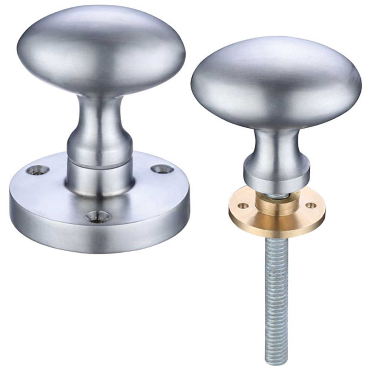 ZCB OVAL MORTICE KNOB D61 RIM SCP