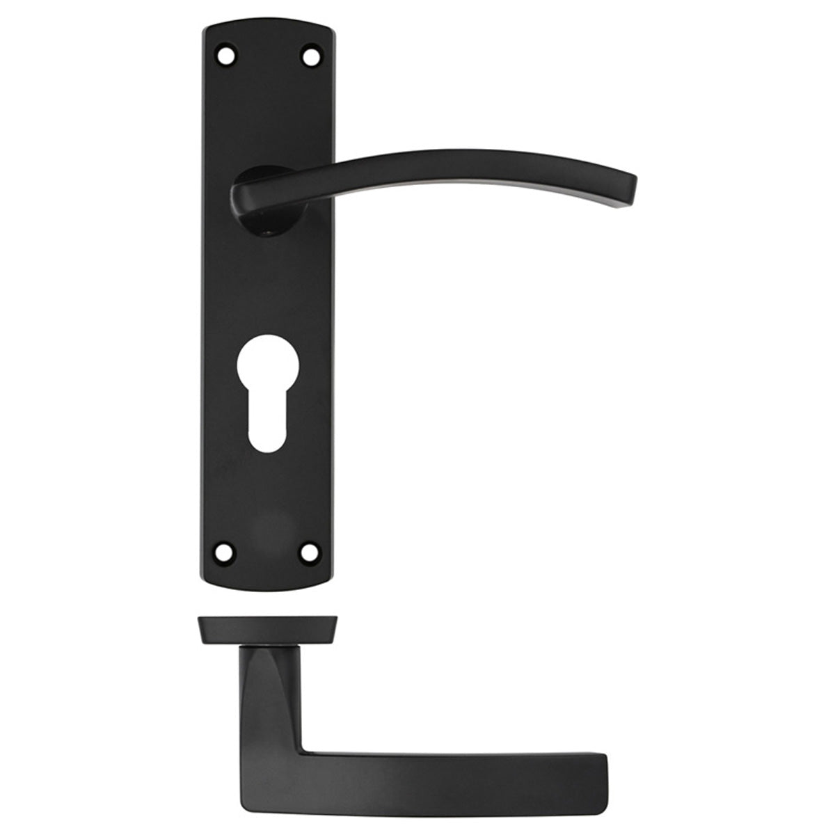 ZPA TOLEDO LEVER HANDLE EURO BLK
