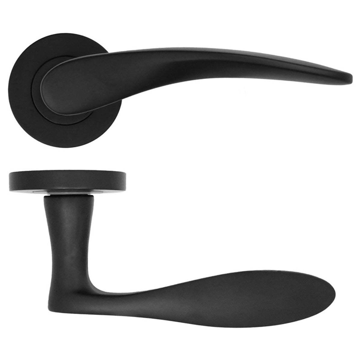 ZPA MERIDA LEVER HANDLE +ROSE BLK