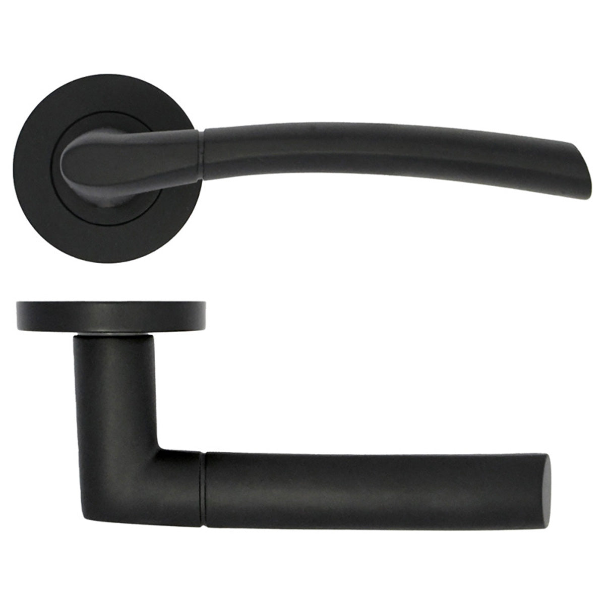 ZPA ANDORRA LEVER HANDLE +ROSE BLK