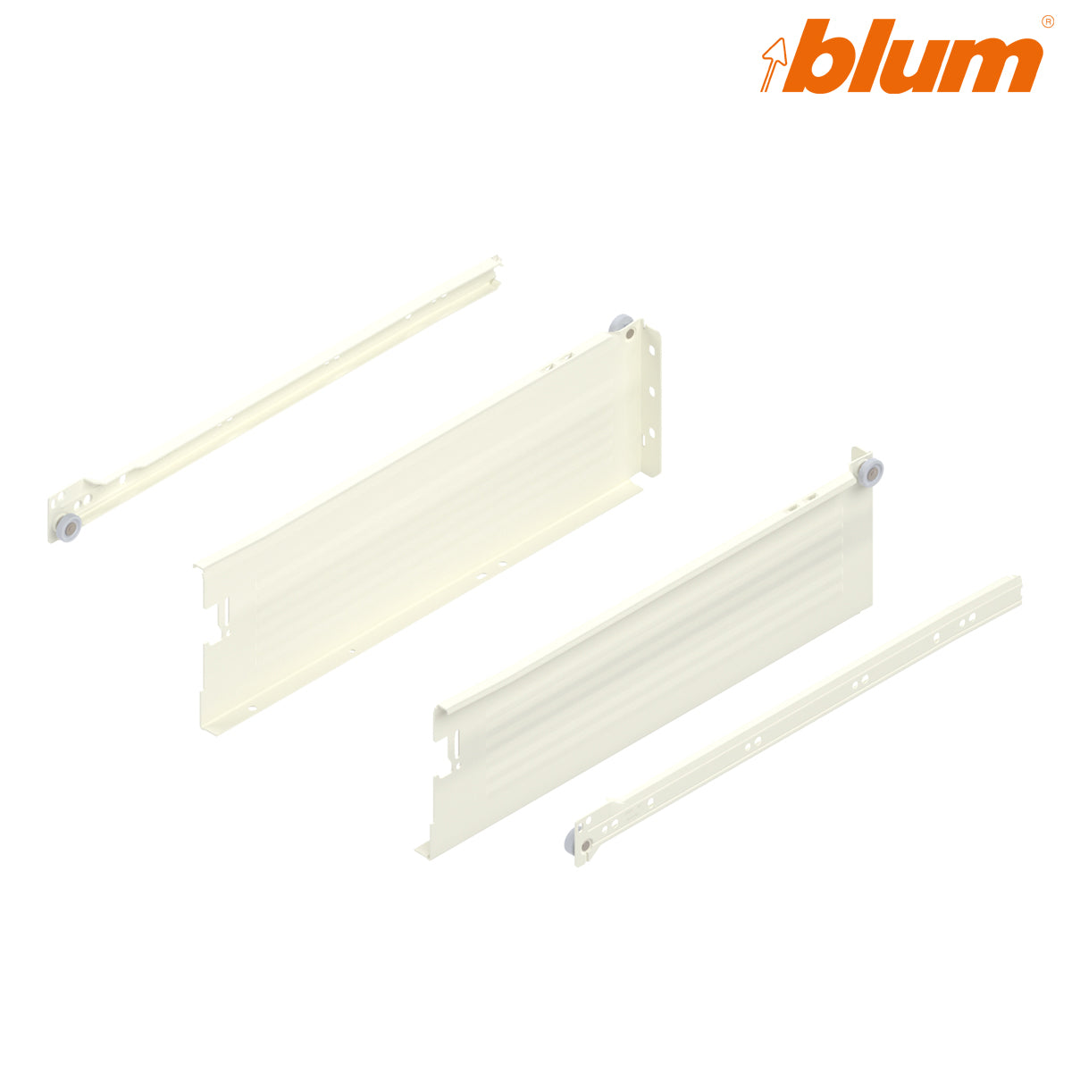 BLUM METABOX STEEL SIDE DRAWER RUNNER K SE 25KG 118x400 CRM PR by JULIUS BLUM UK LTD