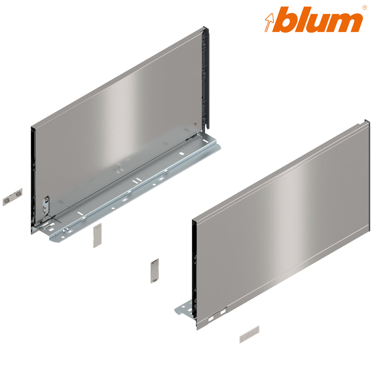 BLUM LEGRABOX PURE DRAWER F SIDE 241x450 STST PR