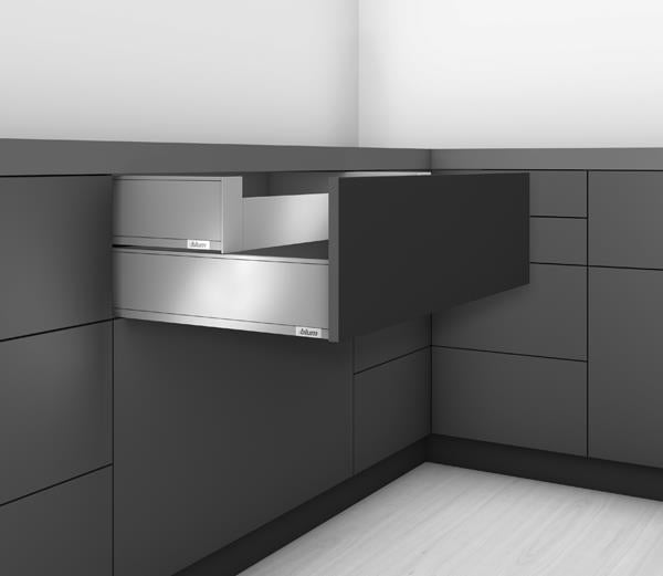 BLUM LEGRABOX PURE DRAWER K SIDE 129x550 STST PR by JULIUS BLUM UK LTD