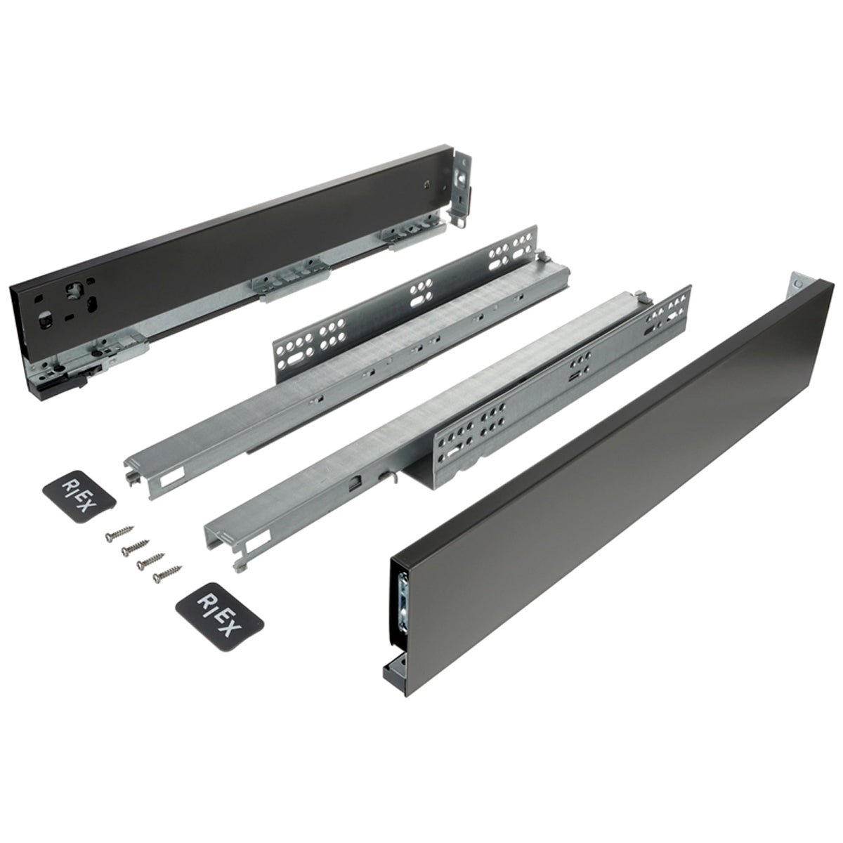 DRAWER TRACK DBL WALL 89x450 DGY by HRANIPEX LTD