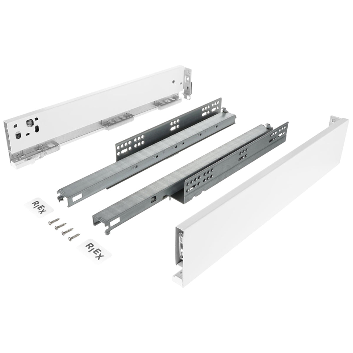 DRAWER TRACK DBL WALL 89x450 WHI by HRANIPEX LTD
